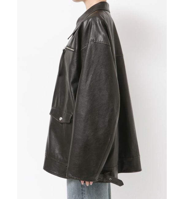 Ungrid「ルーズシルエットフェイクレザーブルゾン」|ブルゾン・スタジャン|