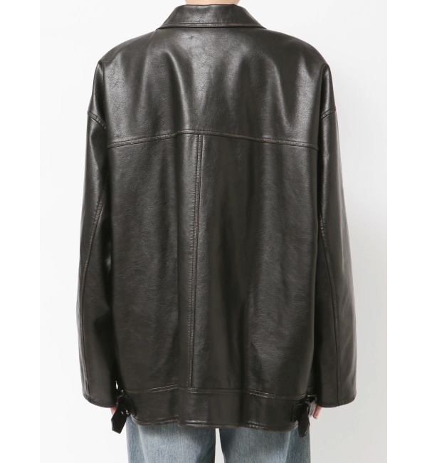 Ungrid「ルーズシルエットフェイクレザーブルゾン」|ブルゾン・スタジャン|