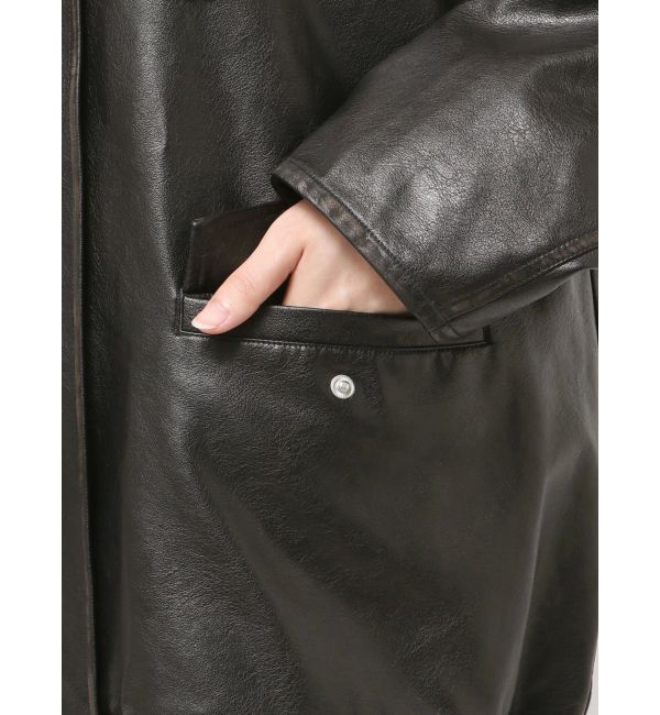 Ungrid「ルーズシルエットフェイクレザーブルゾン」|ブルゾン・スタジャン|