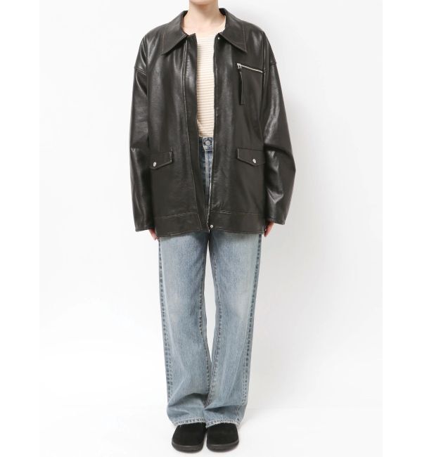 Ungrid「ルーズシルエットフェイクレザーブルゾン」|ブルゾン・スタジャン|