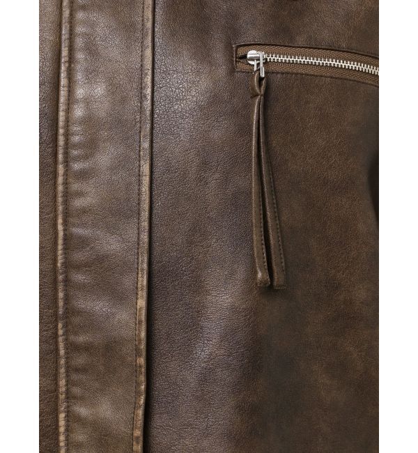 Ungrid「ルーズシルエットフェイクレザーブルゾン」|ブルゾン・スタジャン|