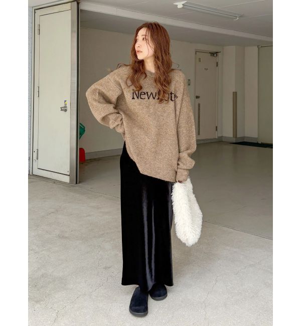 Ungrid「フィットベロアスカート」|スカート|