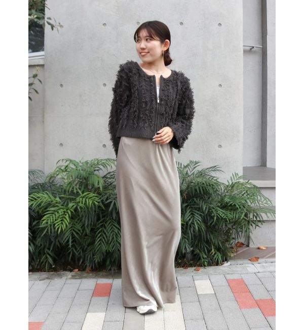 Ungrid「フィットベロアスカート」|スカート|