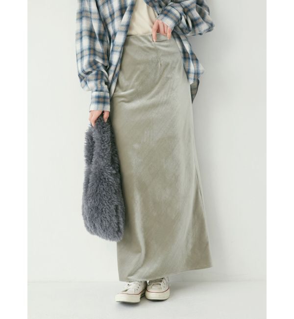 Ungrid「フィットベロアスカート」|スカート|