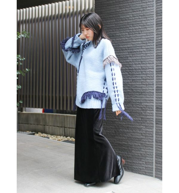 Ungrid「フィットベロアスカート」|スカート|