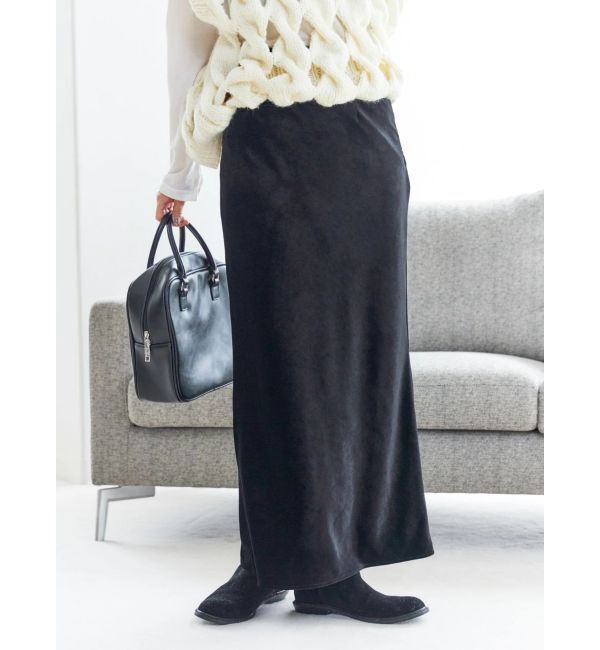 Ungrid「フィットベロアスカート」|スカート|