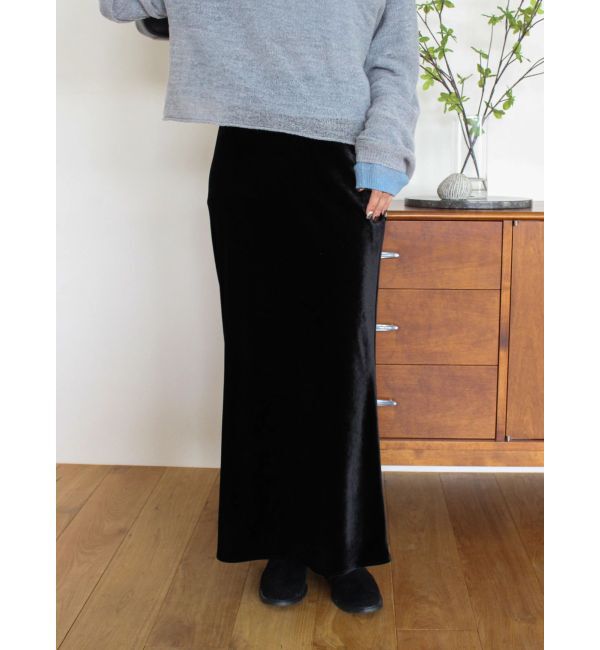 Ungrid「フィットベロアスカート」|スカート|