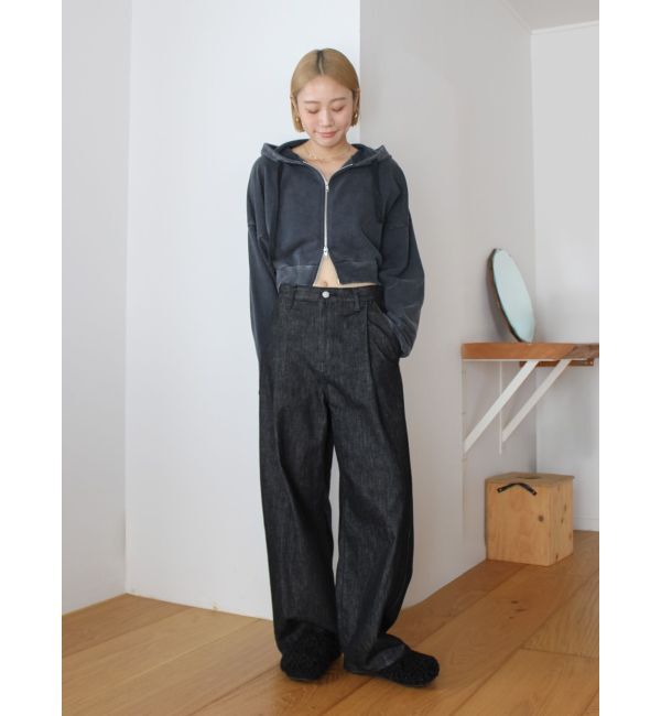 Ungrid「ダブルジップヴィンテージショートパーカー」|パーカー|