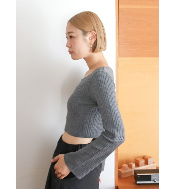Ungrid「ボートネックショートニット」|ニット・セーター|