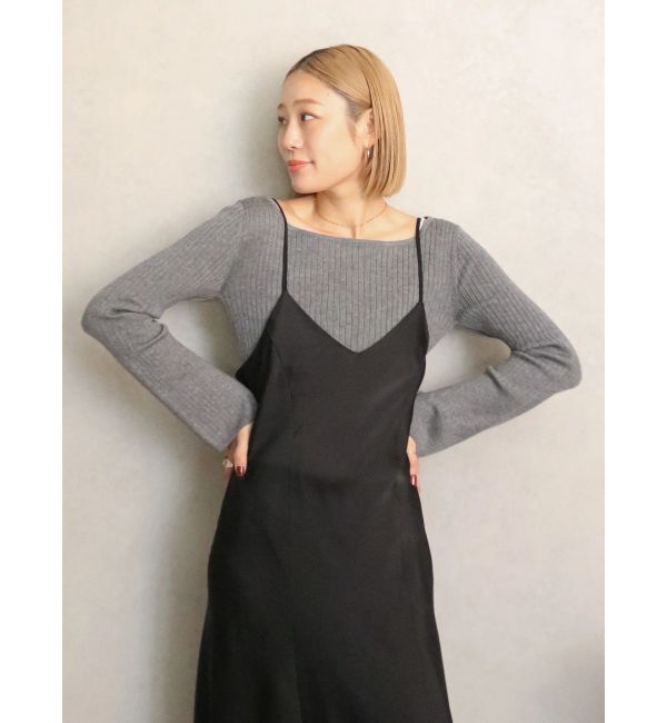 Ungrid「ボートネックショートニット」|ニット・セーター|