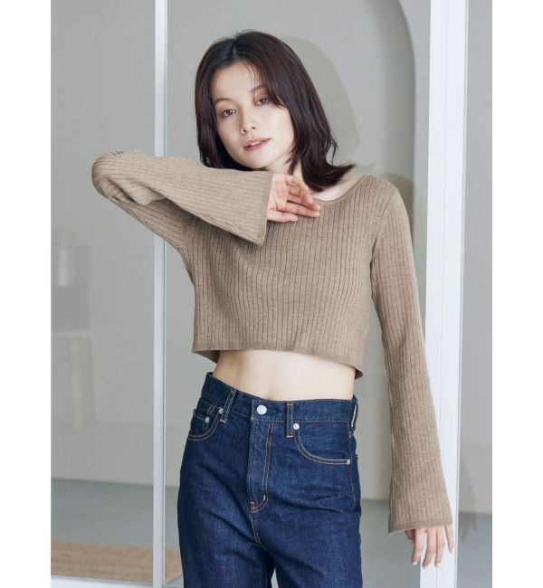 Ungrid「ボートネックショートニット」|ニット・セーター|