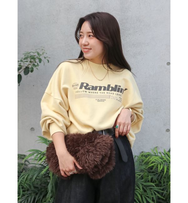 Ungrid「ロゴルーズスウェット」|スウェット・ジャージ|イエロー