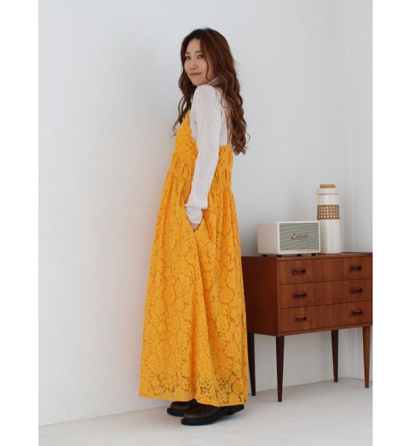 Ungrid「バテン起毛レースキャミワンピース」|ワンピース|