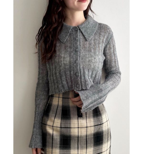 LAGUNAMOON「カラーデザインシアーニットカーデプルオーバー」|ニット・セーター|