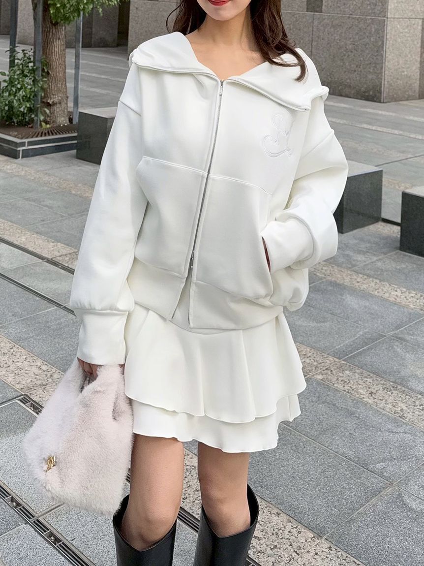 SNIDEL「エンブレムボンディングパーカー」|パーカー|