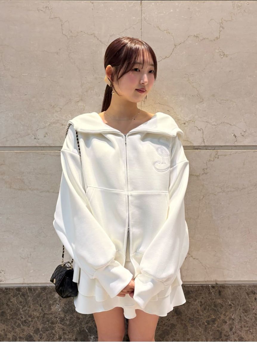 SNIDEL「エンブレムボンディングパーカー」|パーカー|