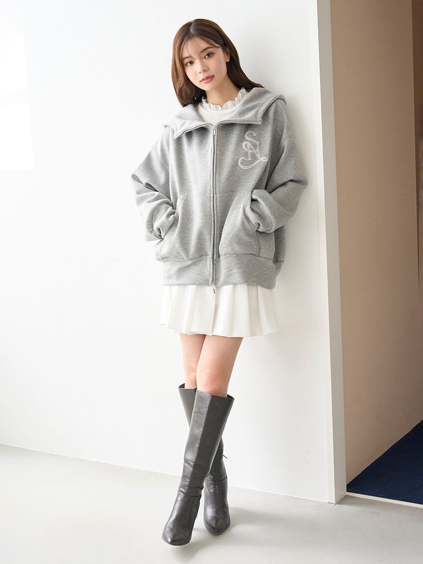 SNIDEL「エンブレムボンディングパーカー」|パーカー|