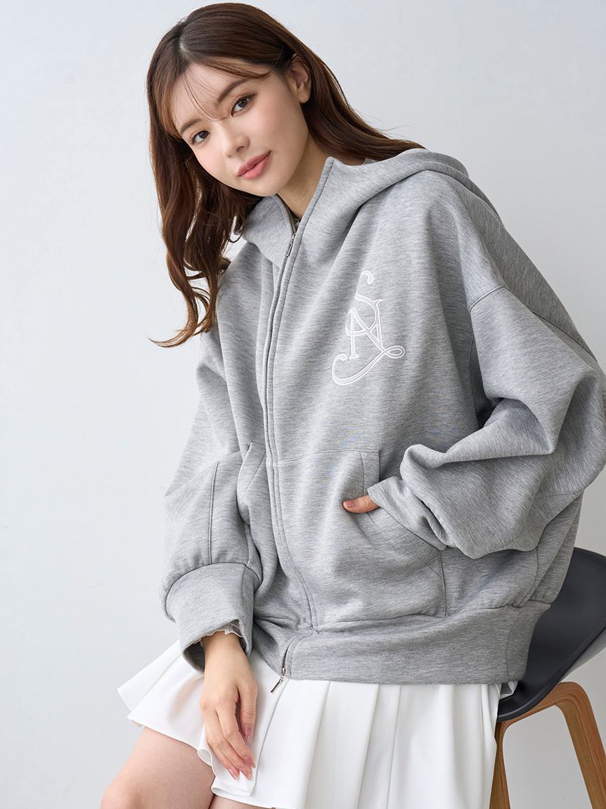 SNIDEL「エンブレムボンディングパーカー」|パーカー|