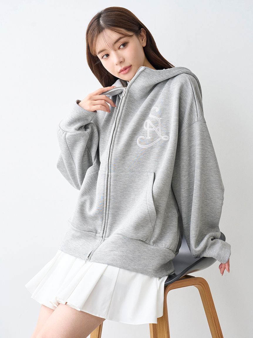 SNIDEL「エンブレムボンディングパーカー」|パーカー|