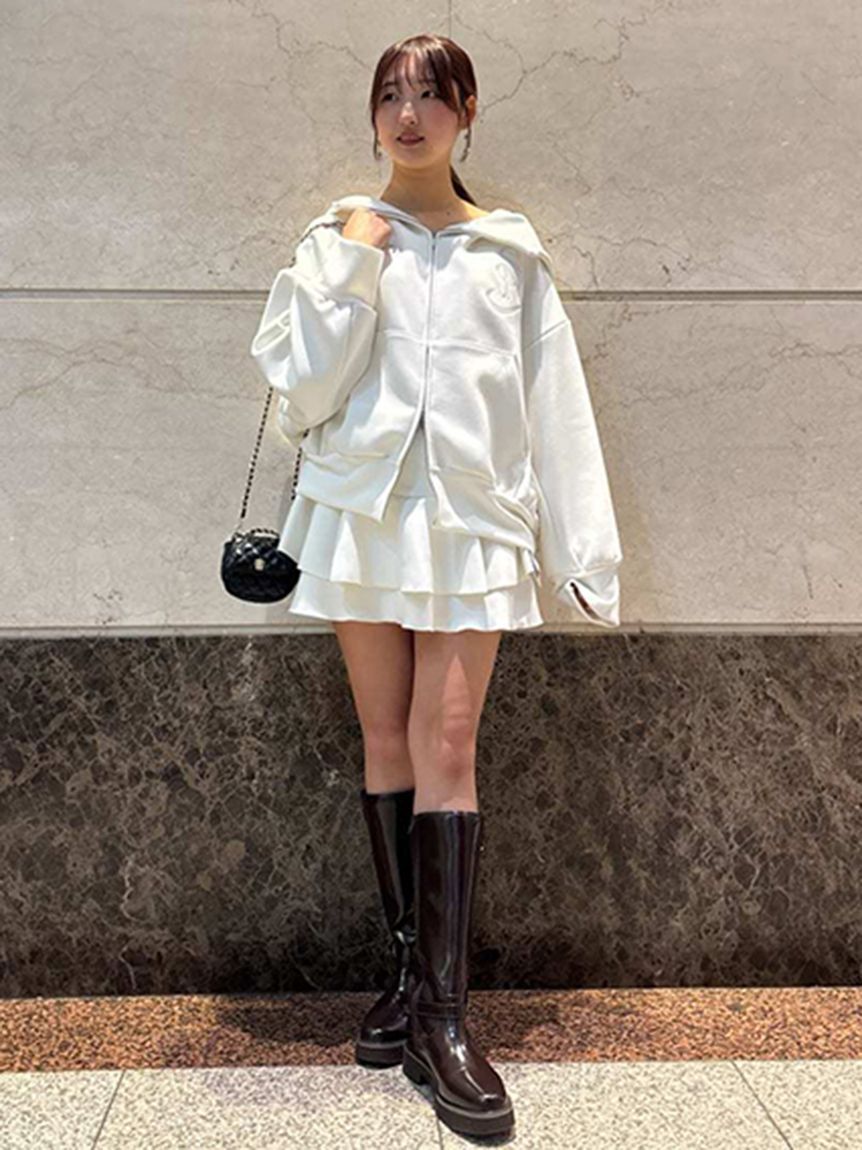 SNIDEL「エンブレムボンディングパーカー」|パーカー|