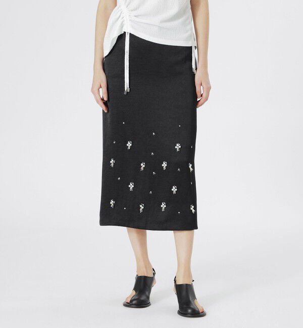  「ビジュータイトスカート」|スカート|ブラック