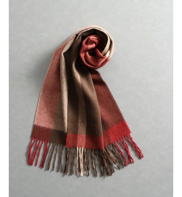 ikka「パネルヘリンボンマフラー」|マフラー|ワイン