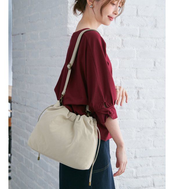 ikka「PUパフ巾着ショルダーバッグ」|その他|