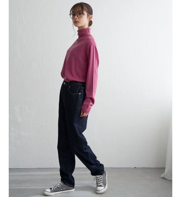 Lbc with Life「天竺ハイネックカラーニット」|カーディガン|