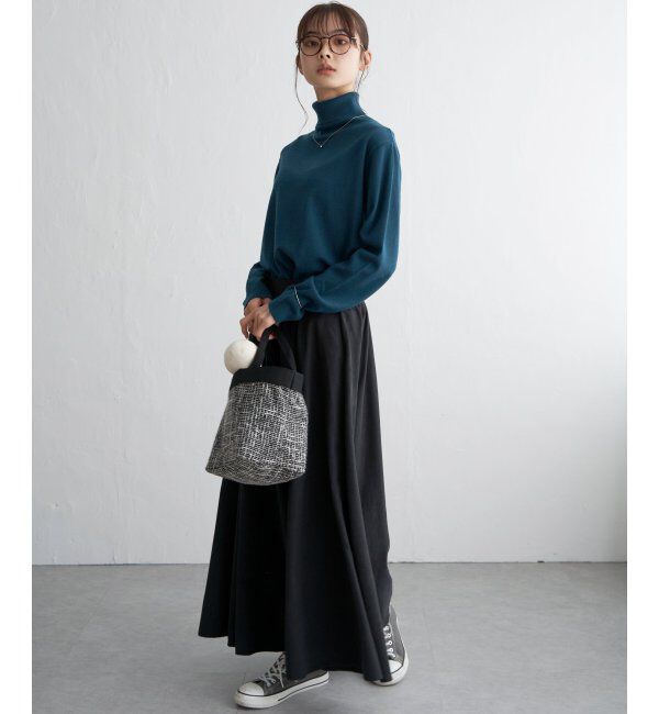 Lbc with Life「天竺ハイネックカラーニット」|カーディガン|