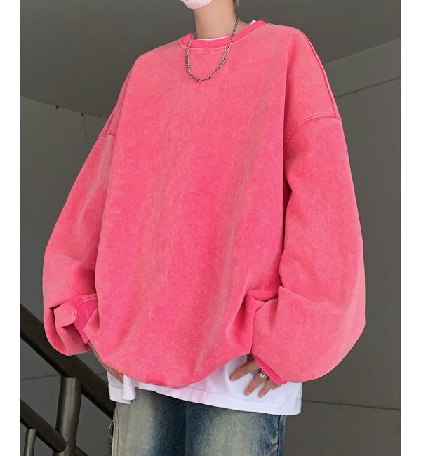VENCE share style「ピグメントビッグスウェット」|スウェット・ジャージ|ピンク