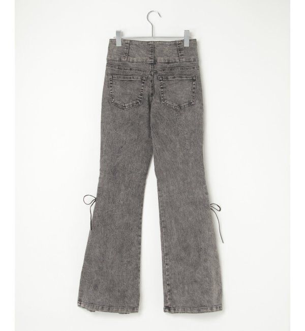 VENCE share style「サイドカットアウトリボンフレア」|デニム|