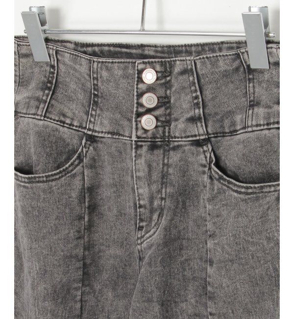 VENCE share style「サイドカットアウトリボンフレア」|デニム|