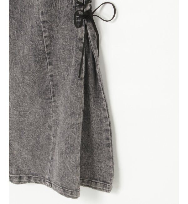 VENCE share style「サイドカットアウトリボンフレア」|デニム|