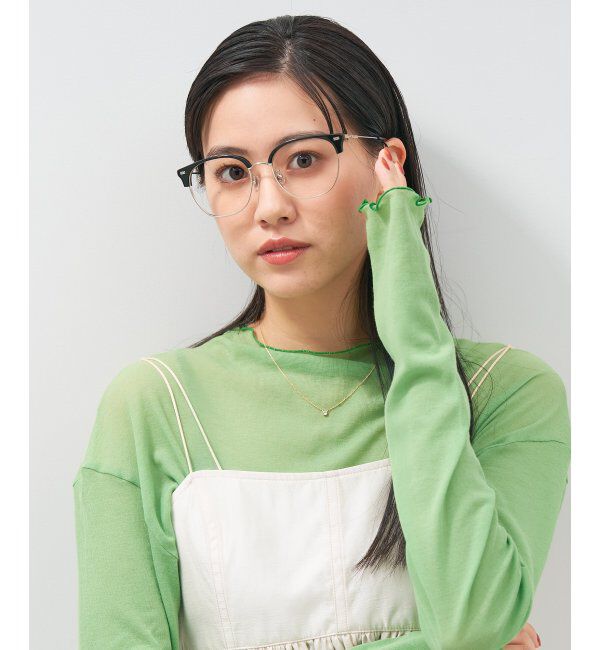  「ウェリントン型 メガネ│大きめ 小顔効果 ビッグシェイプ｜ レンズ交換券付」|メガネ|