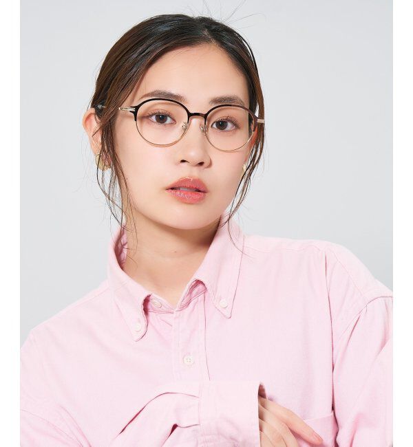  「ボストン型メガネ｜レディース 女性用 可愛い リボン パステル｜Zoff｜SWEET レンズ交換券付」|メガネ|薄ブラウン