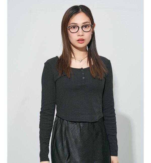  「ウェリントン型 メガネ | コンビネーションフレーム チタン 軽量 レディース 大人可愛い レンズ交換券付」|メガネ|