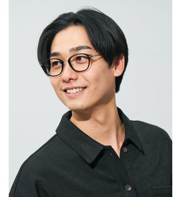  「ウェリントン型 メガネ | コンビネーションフレーム チタン 軽量 レディース 大人可愛い レンズ交換券付」|メガネ|