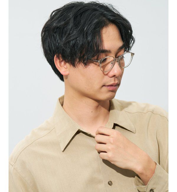  「ウェリントン型 メガネ | コンビネーションフレーム チタン 軽量 レディース 大人可愛い レンズ交換券付」|メガネ|