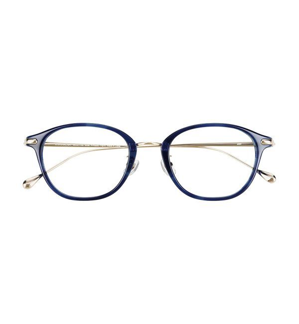  「ウェリントン型 メガネ | コンビネーションフレーム チタン 軽量 レディース 大人可愛い レンズ交換券付」|メガネ|