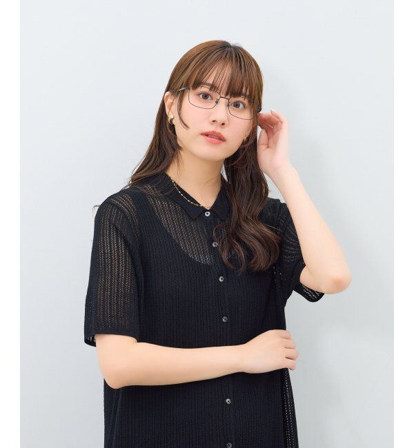  「ウェリントン型 メガネ | 軽量 耐久性 チタン 伊達メガネ ビジネス ユニセックス レンズ交換券付」|メガネ|ブラック系その他