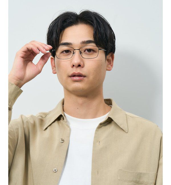  「ウェリントン型 メガネ | 軽量 耐久性 チタン 伊達メガネ ビジネス ユニセックス レンズ交換券付」|メガネ|