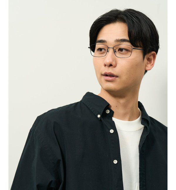  「ウェリントン型 メガネ | 軽量 耐久性 チタン 伊達メガネ ビジネス ユニセックス レンズ交換券付」|メガネ|