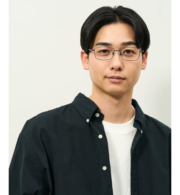  「ウェリントン型 メガネ | 軽量 耐久性 チタン 伊達メガネ ビジネス ユニセックス レンズ交換券付」|メガネ|