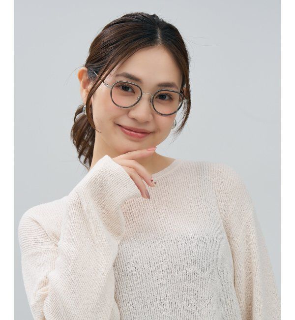  「ボストン型 メガネ | クラウンパント 伊達・度付き眼鏡 ユニセックス 読書 ビジネス  レンズ交換券付」|メガネ|グレー