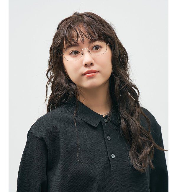  「オーバル型 メガネ 軽量｜メタルフレーム｜伊達メガネ 度付きメガネ｜大人可愛い｜Zoff｜ レンズ交換券付」|メガネ|ピンク