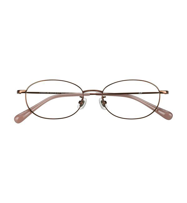  「オーバル型 メガネ 軽量｜メタルフレーム｜伊達メガネ 度付きメガネ｜大人可愛い｜Zoff｜ レンズ交換券付」|メガネ|