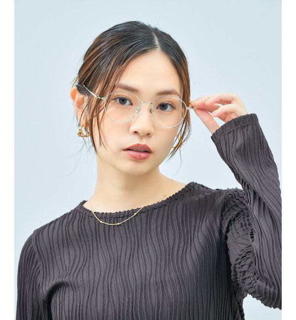  「Zoff｜TRAD メガネ | メタルフレーム 伊達メガネ 度付き 読書 ビジネス   レンズ交換券付」|メガネ|