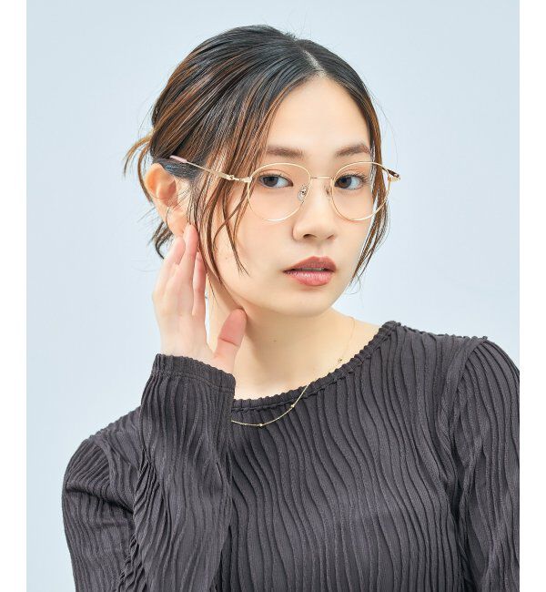  「Zoff｜TRAD メガネ | メタルフレーム 伊達メガネ 度付き 読書 ビジネス   レンズ交換券付」|メガネ|薄オレンジ2