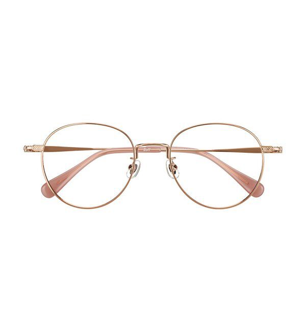  「Zoff｜TRAD メガネ | メタルフレーム 伊達メガネ 度付き 読書 ビジネス   レンズ交換券付」|メガネ|