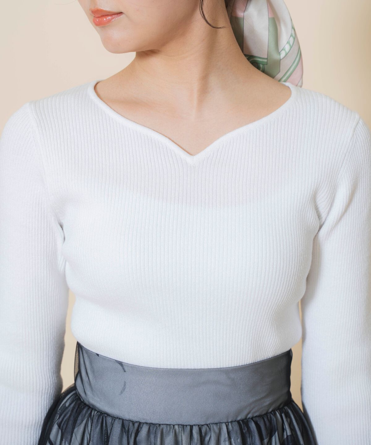 WILLSELECTION「ハートネックラメプルオーバー」|ニット・セーター|